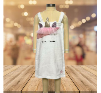 Women Bath/Shower Wrap Towel Dress White